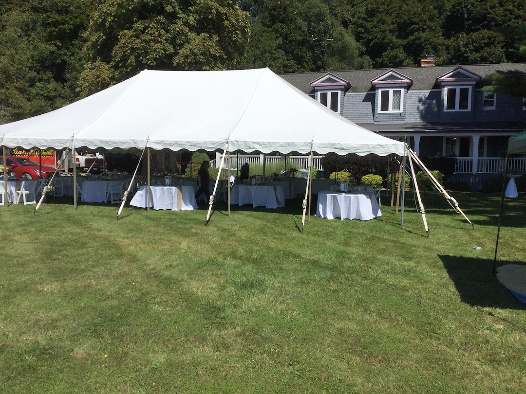 Gorgeous Wedding Tent Set up in Onekama, MI at Canfield House