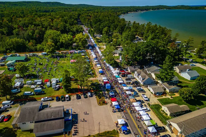 Huge Event Tent Rental in Mears Michigan Silver Lake - Apple BBQ Festival 2024